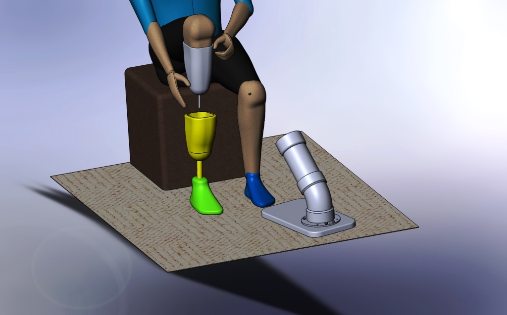 Prostetic Leg Sleeve Bolt Alignment Device