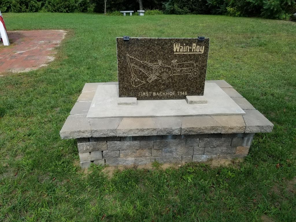 Wain-Roy First and original backhoe dedication in the Hubbardston, MA Town center