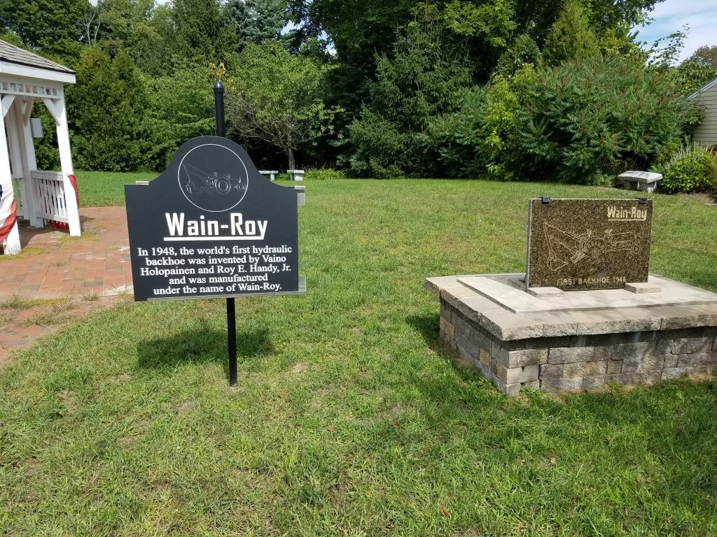 Wain-Roy First and original backhoe dedication in the Hubbardston, MA Town center